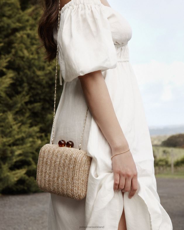 Jo Mercer Natural Raffia Zoella clutch Accessories 46242450