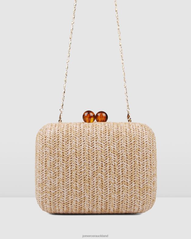 Jo Mercer Natural Raffia Zoella clutch Accessories 46242450