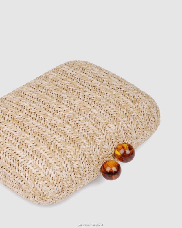 Jo Mercer Natural Raffia Zoella clutch Accessories 46242450
