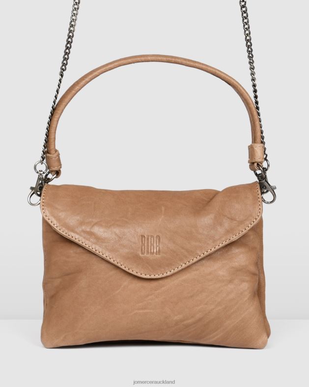 Jo Mercer Taupe Leather Biba logan envelope cross body bag Accessories 46242417