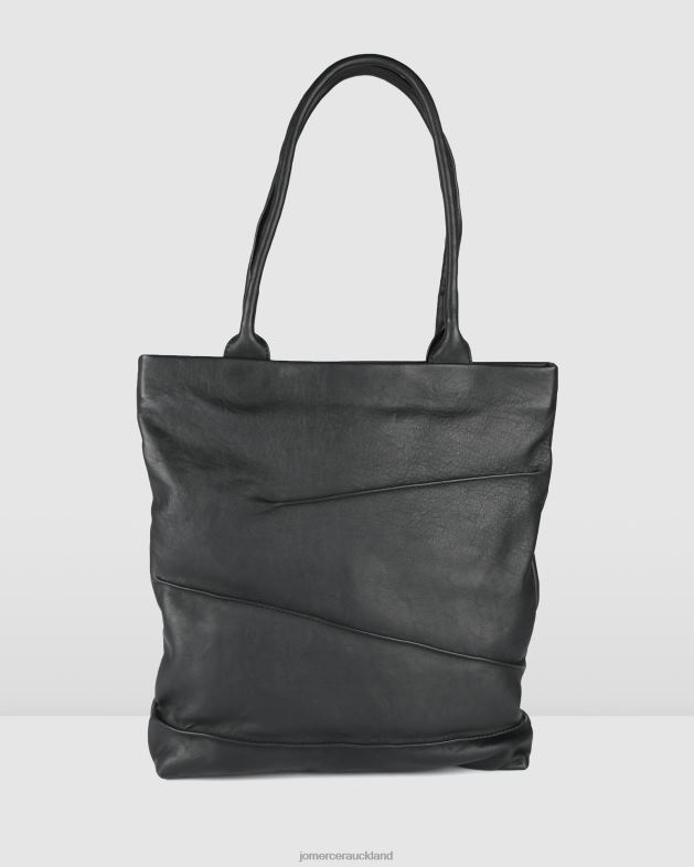 Jo Mercer Black Leather Biba fargo tote bag Accessories 46242453