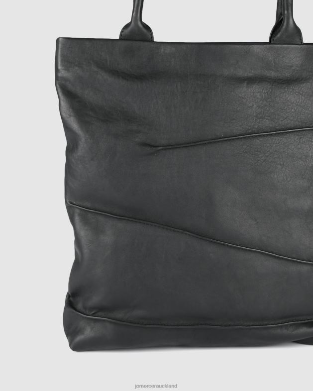 Jo Mercer Black Leather Biba fargo tote bag Accessories 46242453