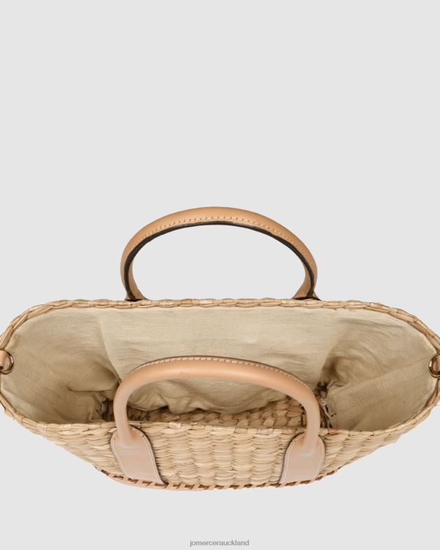 Jo Mercer Natural Lena seagrass and leather tote Accessories 46242462