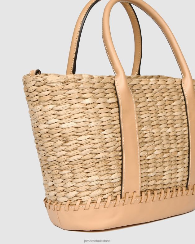 Jo Mercer Natural Lena seagrass and leather tote Accessories 46242462