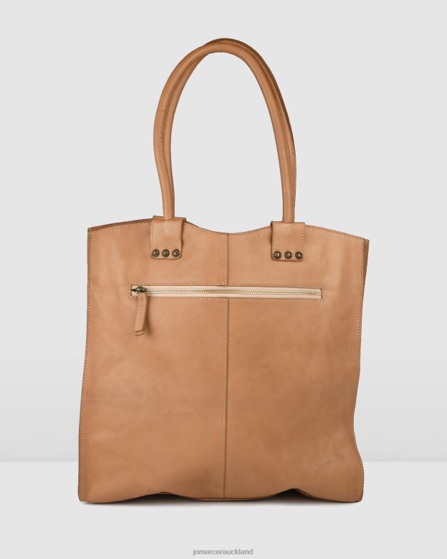 Jo Mercer Taupe Leather Biba portland tote bag Accessories 46242461