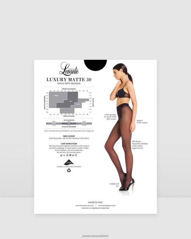 Jo Mercer Black Levante luxury matte 30 denier tight Accessories 46242487