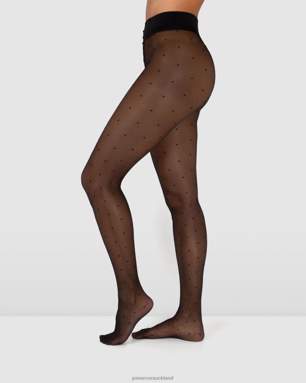 Jo Mercer Black Levante sienna sheer spot tights Accessories 46242488