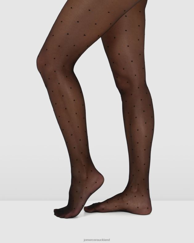 Jo Mercer Black Levante sienna sheer spot tights Accessories 46242488