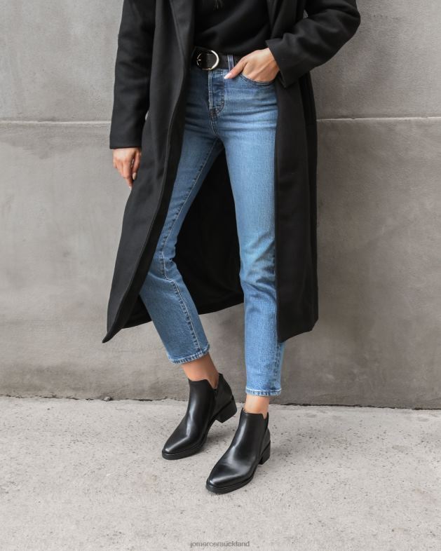 Jo Mercer Black Leather Artie flat ankle boots Footwear 46242343