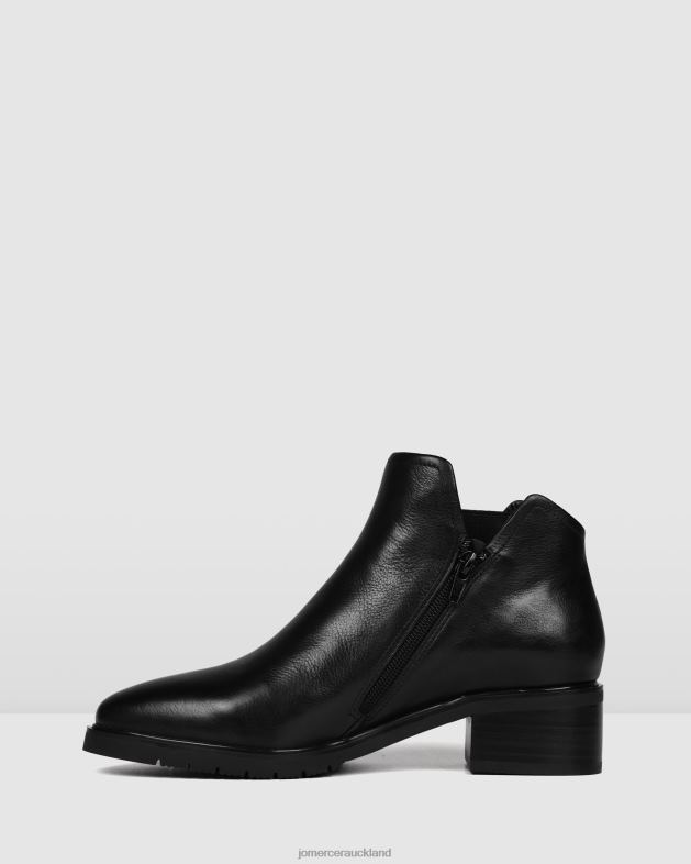 Jo Mercer Black Leather Artie flat ankle boots Footwear 46242343