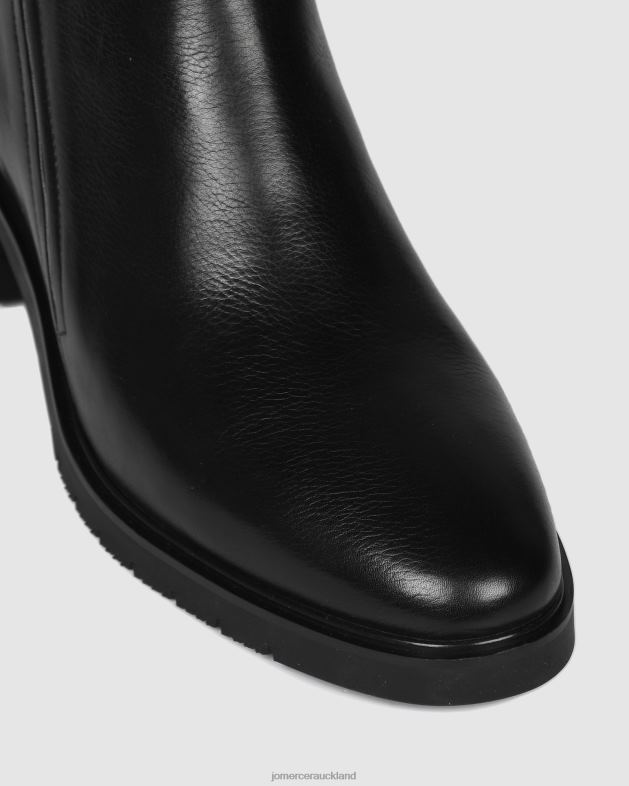 Jo Mercer Black Leather Artie flat ankle boots Footwear 46242343