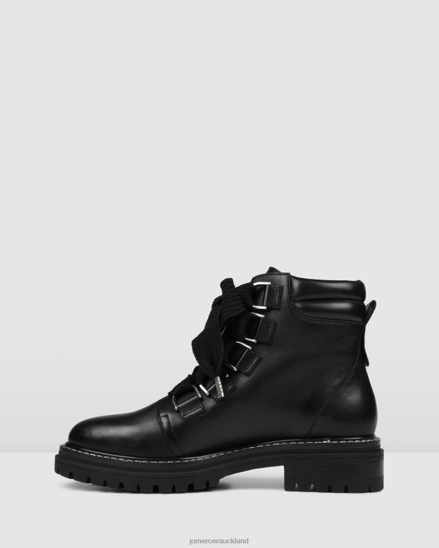 Jo Mercer Black Leather Blakely flat ankle boots Footwear 46242348