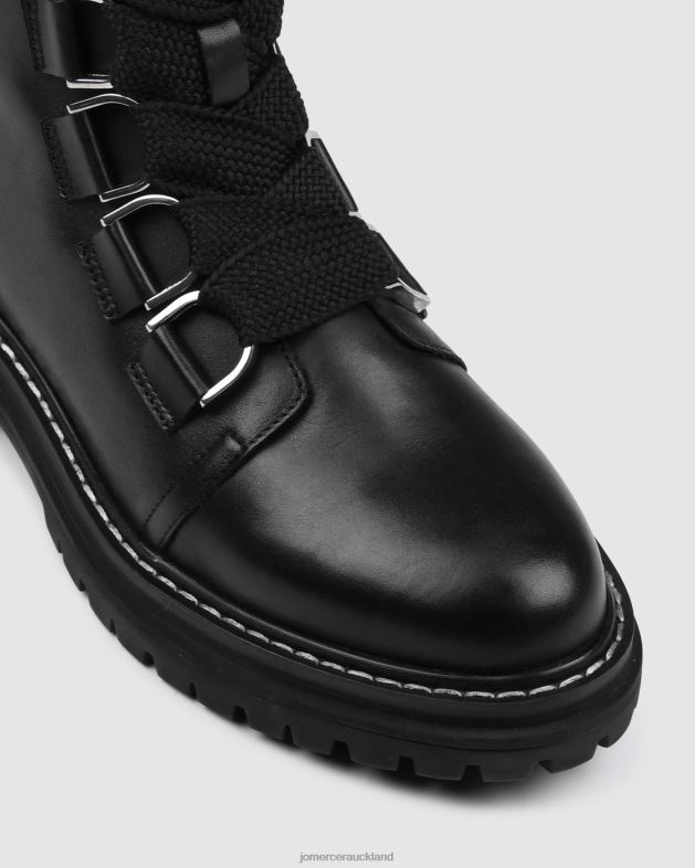 Jo Mercer Black Leather Blakely flat ankle boots Footwear 46242348