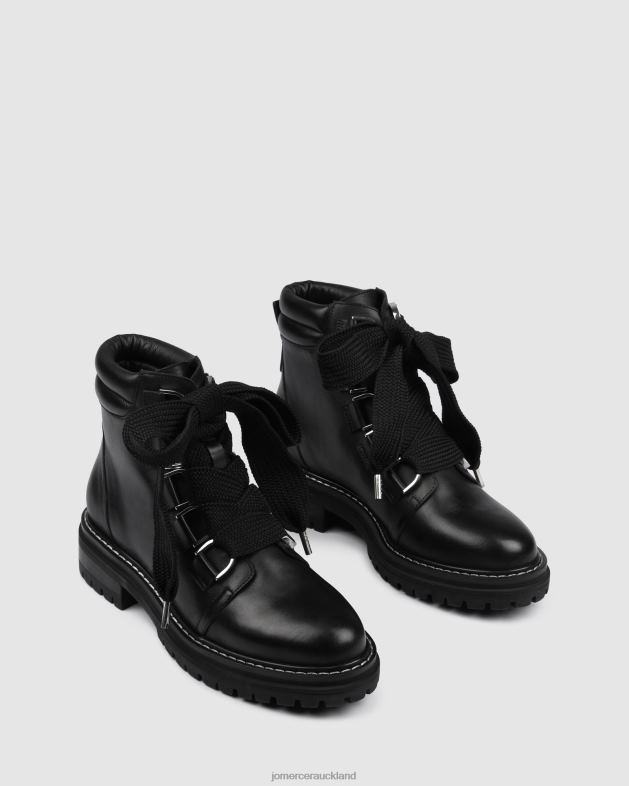 Jo Mercer Black Leather Blakely flat ankle boots Footwear 46242348