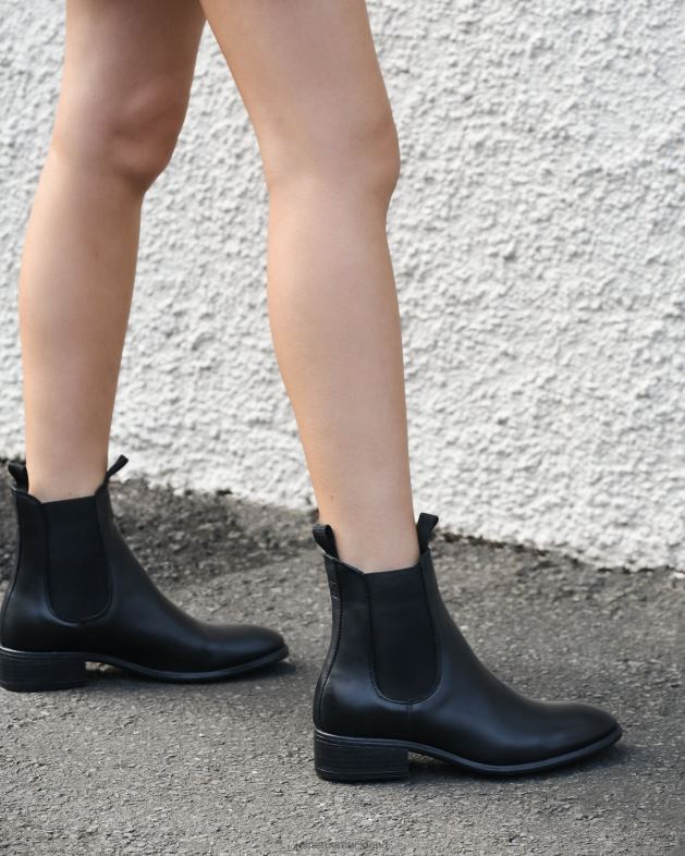 Jo Mercer Black Leather Cisco flat ankle boots Footwear 46242331