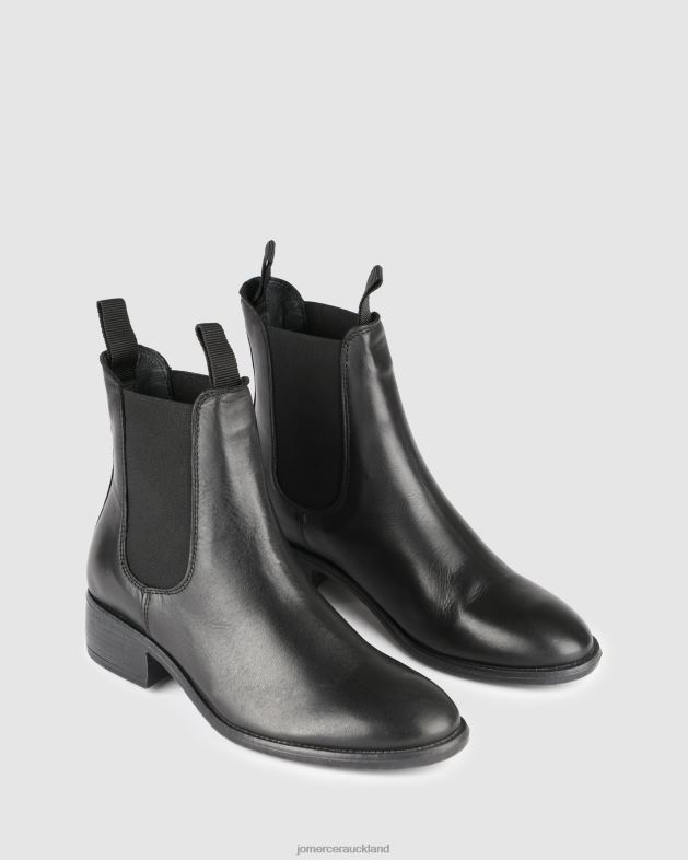 Jo Mercer Black Leather Cisco flat ankle boots Footwear 46242331