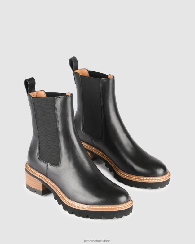 Jo Mercer Black Leather Como flat ankle boots Footwear 46242327