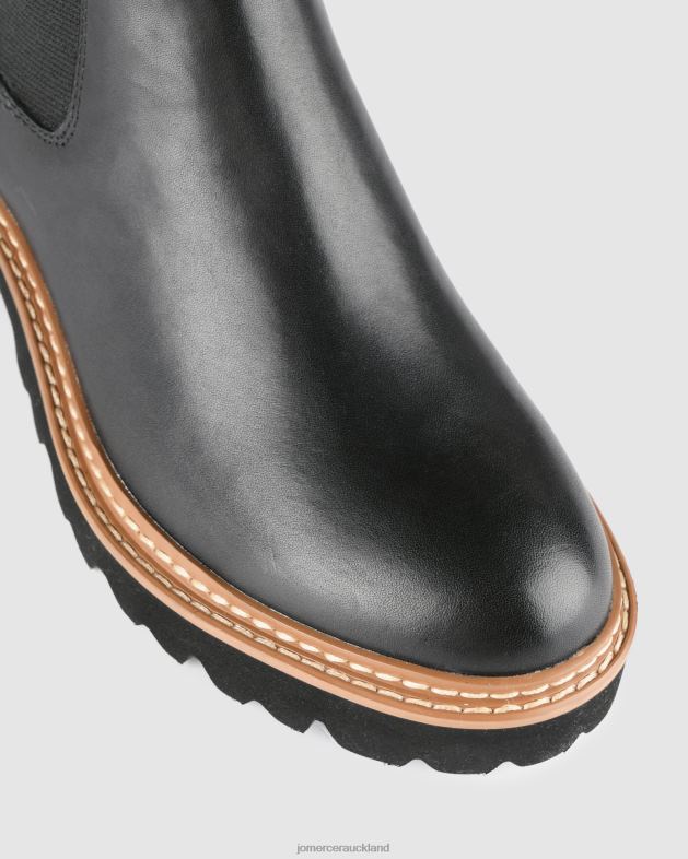 Jo Mercer Black Leather Como flat ankle boots Footwear 46242327