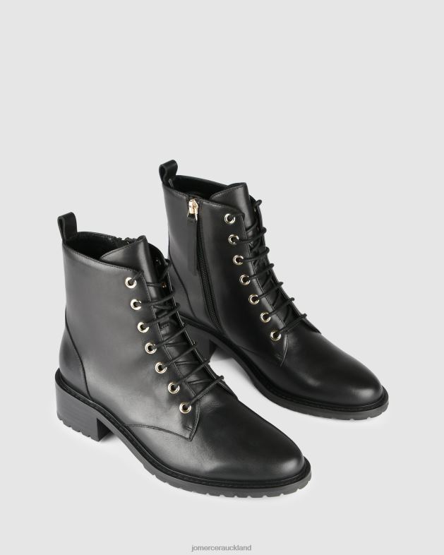 Jo Mercer Black Leather Frances flat ankle boot Footwear 46242336
