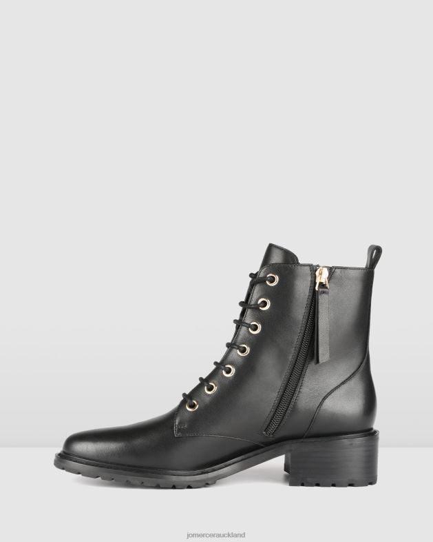 Jo Mercer Black Leather Frances flat ankle boot Footwear 46242336