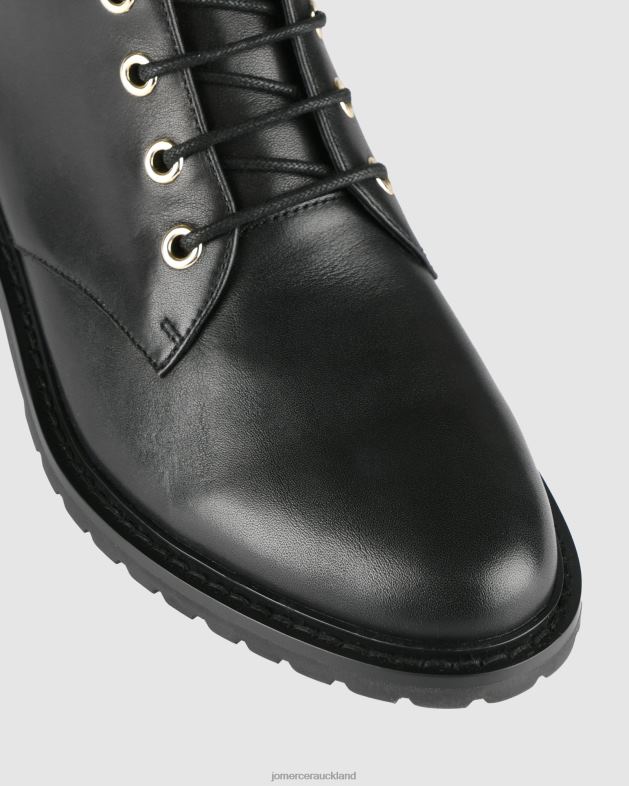 Jo Mercer Black Leather Frances flat ankle boot Footwear 46242336