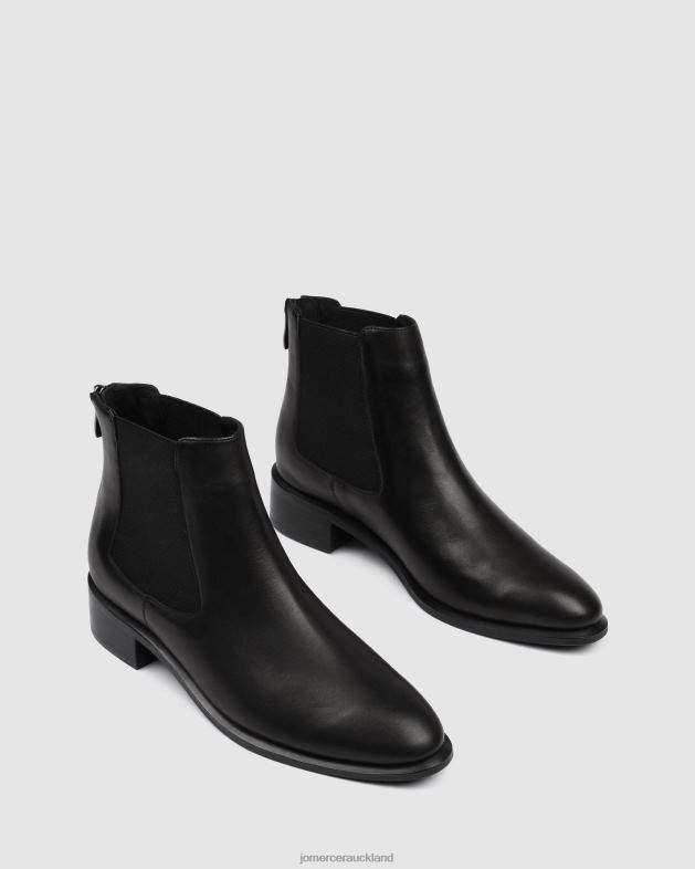 Jo Mercer Black Leather Milla flat ankle boots Footwear 46242339