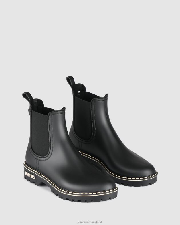 Jo Mercer Black Rubber Gaudi flat ankle boots Footwear 46242325
