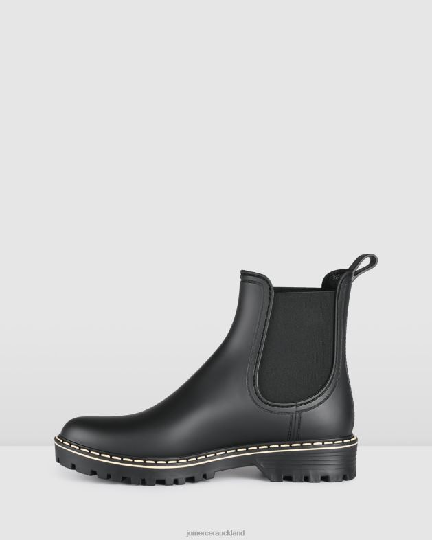 Jo Mercer Black Rubber Gaudi flat ankle boots Footwear 46242325