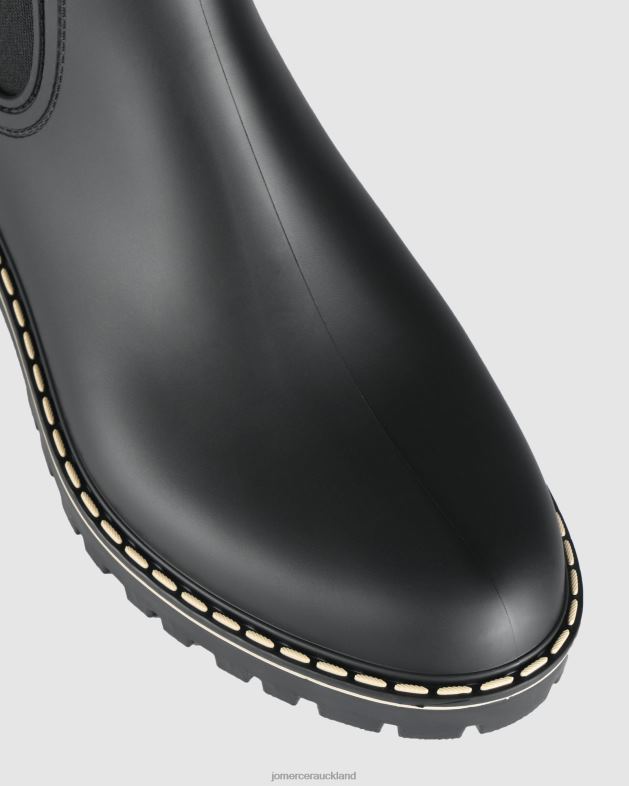 Jo Mercer Black Rubber Gaudi flat ankle boots Footwear 46242325