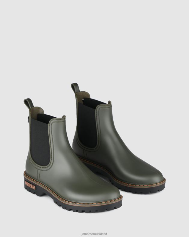 Jo Mercer Khaki Rubber Gaudi flat ankle boots Footwear 46242326