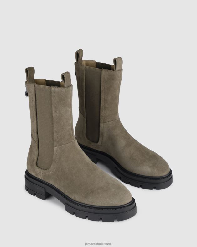 Jo Mercer Khaki Suede Braxton flat ankle boots Footwear 46242297