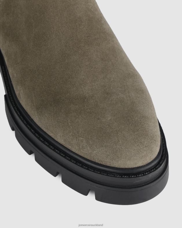Jo Mercer Khaki Suede Braxton flat ankle boots Footwear 46242297