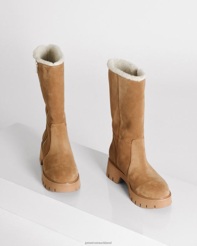 Jo Mercer Tan Suede Bamba flat calf boots Footwear 46242342