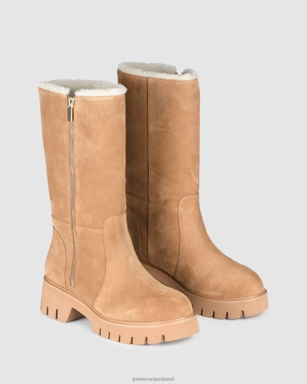 Jo Mercer Tan Suede Bamba flat calf boots Footwear 46242342