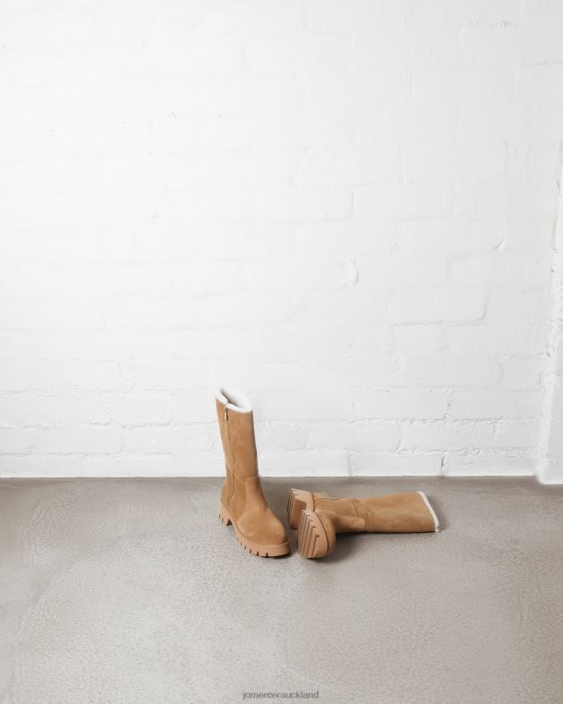Jo Mercer Tan Suede Bamba flat calf boots Footwear 46242342