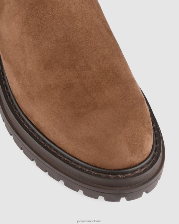 Jo Mercer Tan Suede Bloom flat ankle boots Footwear 46242315