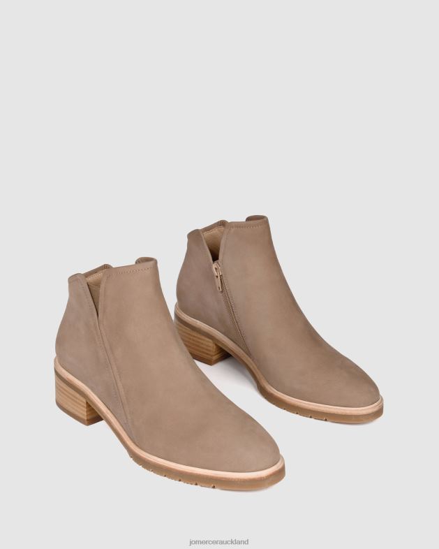 Jo Mercer Taupe Nubuck Artie flat ankle boots Footwear 46242349