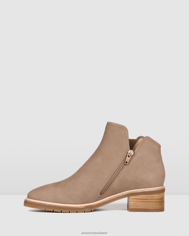 Jo Mercer Taupe Nubuck Artie flat ankle boots Footwear 46242349