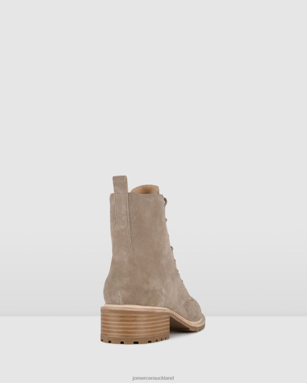 Jo Mercer Taupe Suede Frances flat ankle boot Footwear 46242337