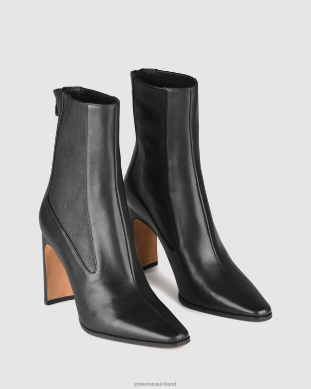 Jo Mercer Black Leather June high ankle boots Footwear 46242306