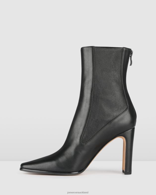 Jo Mercer Black Leather June high ankle boots Footwear 46242306