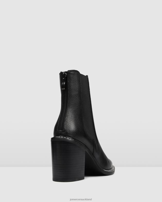 Jo Mercer Black Leather Luxe high ankle boots Footwear 46242314