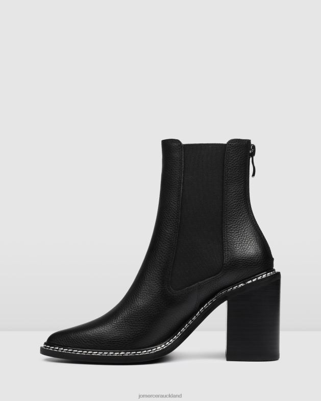 Jo Mercer Black Leather Luxe high ankle boots Footwear 46242314