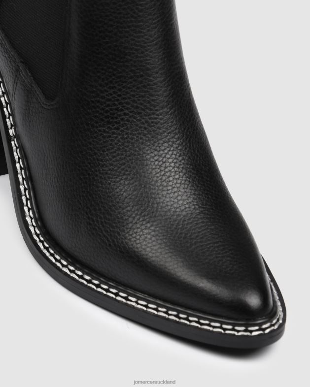 Jo Mercer Black Leather Luxe high ankle boots Footwear 46242314