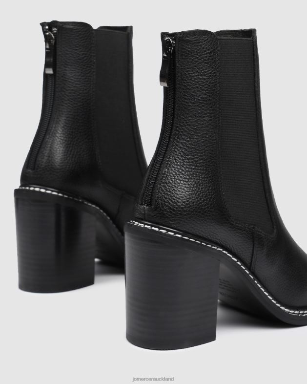 Jo Mercer Black Leather Luxe high ankle boots Footwear 46242314