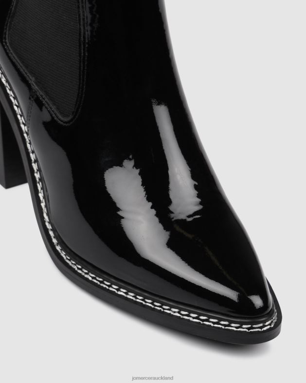 Jo Mercer Black Patent Luxe high ankle boots Footwear 46242313