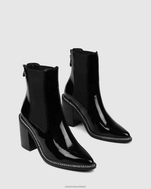 Jo Mercer Black Patent Luxe high ankle boots Footwear 46242313