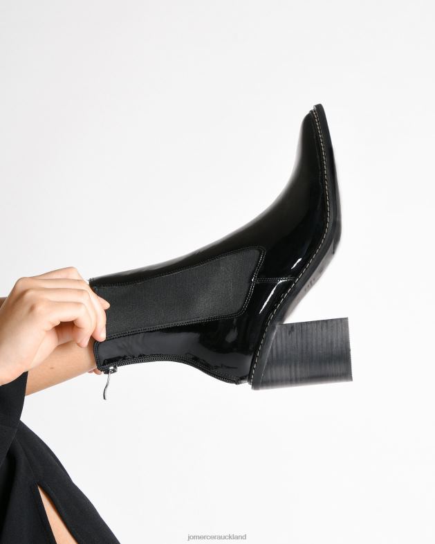 Jo Mercer Black Patent Luxe high ankle boots Footwear 46242313