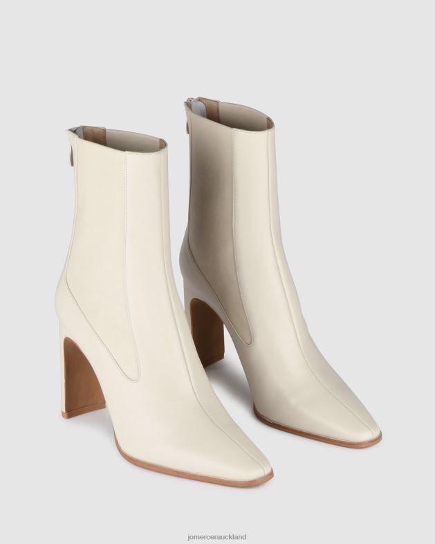 Jo Mercer Off White Leather June high ankle boots Footwear 46242305