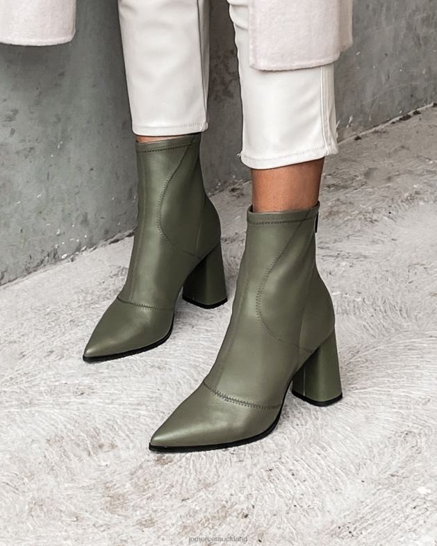 Jo Mercer Olive Green Leather Tex high ankle boots Footwear 46242366